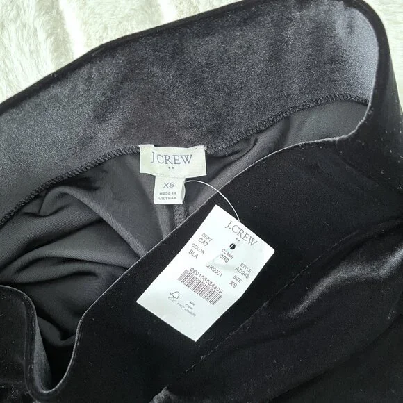 NWT J.Crew Velvet Stretch Leggings (Black) XS - Picture 5 of 8